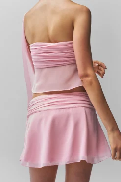 Chiffon Slit Mini Skirt