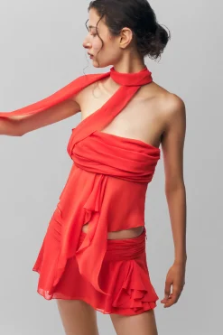 Chiffon Wrap Around Top