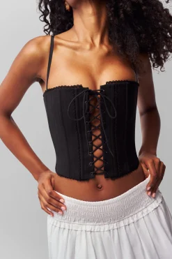 Cotton Scallop Corset