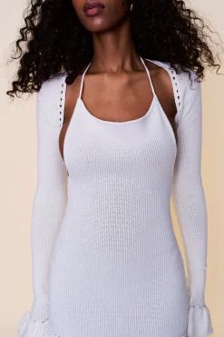 Crochet Halter Mini Dress