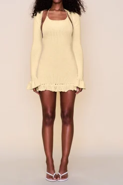 Crochet Halter Mini Dress