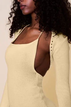 Crochet Ruffle Sleeve Bolero