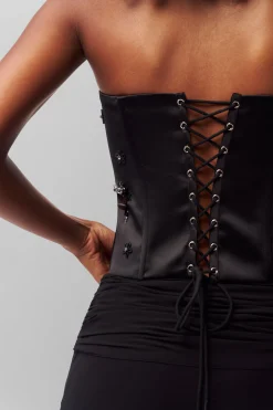 Embellished Satin Corset