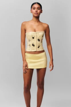 Embellished Satin Corset