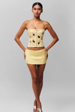 Embellished Satin Corset