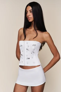 Embellished Satin Corset