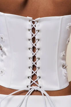 Embellished Satin Corset