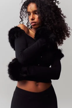 Faux Fur Cardigan