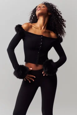 Faux Fur Cardigan