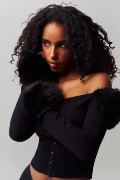 Faux Fur Cardigan