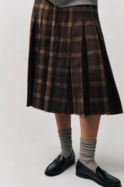 Gibson Chiffon Pleated Skirt