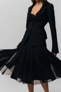 Gibson Chiffon Pleated Skirt