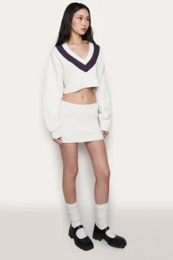 Guizio X Champion Rib Knit Mini Skirt