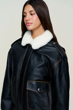 Hugo Vintage Leather Bomber
