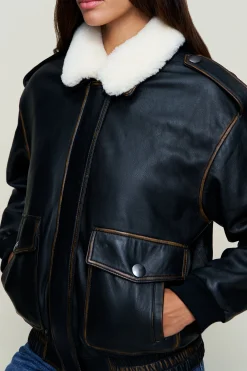 Hugo Vintage Leather Bomber