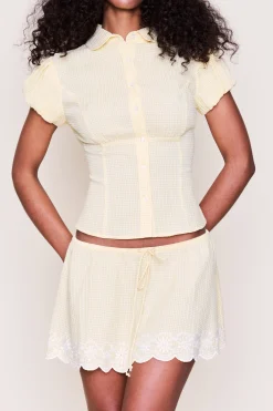 Liana Gingham Top