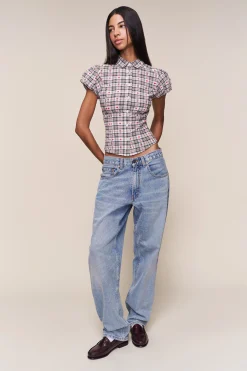Liana Plaid Top