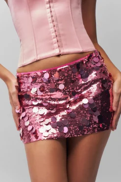Low Rise Paillette Skirt