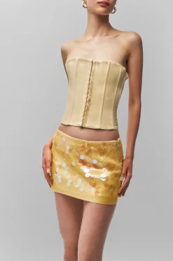 Low Rise Paillette Skirt