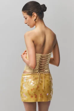 Low Rise Paillette Skirt