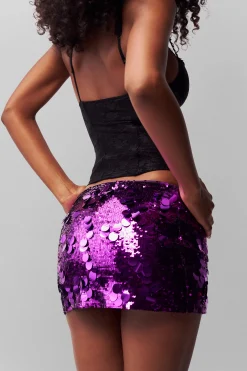 Low Rise Paillette Skirt