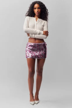 Low Rise Paillette Skirt