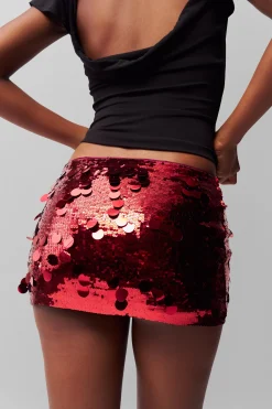 Low Rise Paillette Skirt