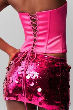Low Rise Paillette Skirt