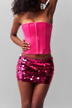 Low Rise Paillette Skirt