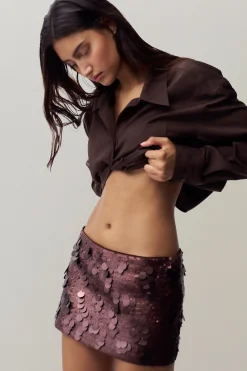 Low Rise Paillette Skirt