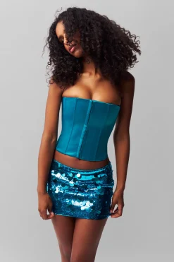 Low Rise Paillette Skirt