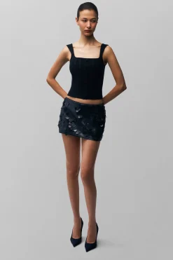 Low Rise Paillette Skirt
