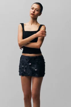 Low Rise Paillette Skirt