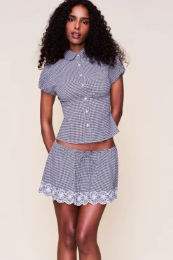 Maelle Gingham Mini Skirt