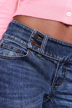 Malia Low Rise Belted Flare Denim