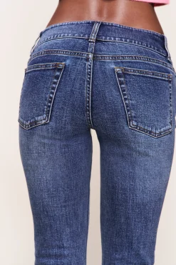Malia Low Rise Belted Flare Denim