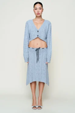 Noah Wool Cable Crop Cardigan
