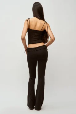 Ruched Chiffon Knit Tank