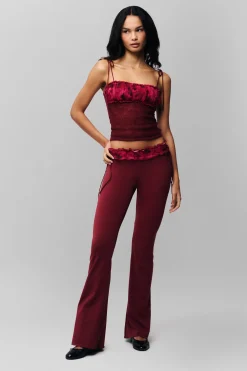 Ruched Chiffon Knit Tank
