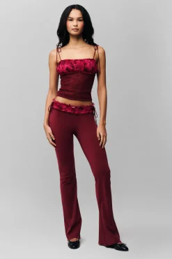 Ruched Chiffon Knit Tank