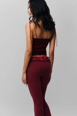 Ruched Chiffon Knit Tank