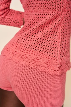 Scallop Knit Tie Short