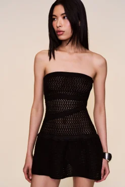 Strapless Crochet Dress