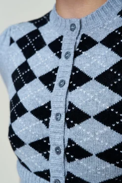 The Sweet Argyle Wool Cardigan