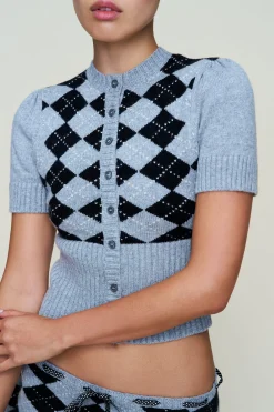 The Sweet Argyle Wool Cardigan