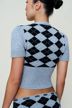 The Sweet Argyle Wool Cardigan